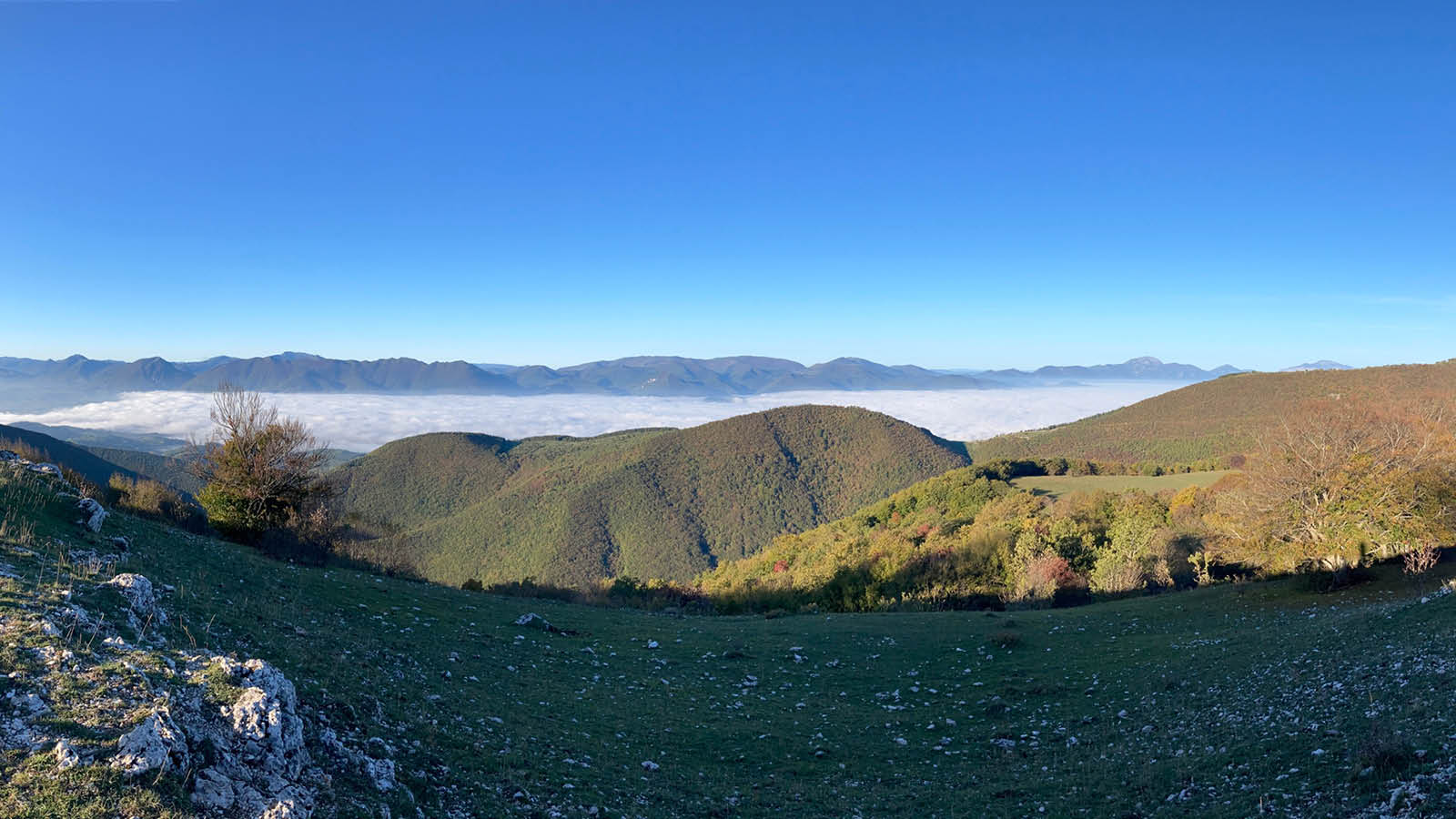 Hiking at Monte Canfiato near Villa Verdicchio